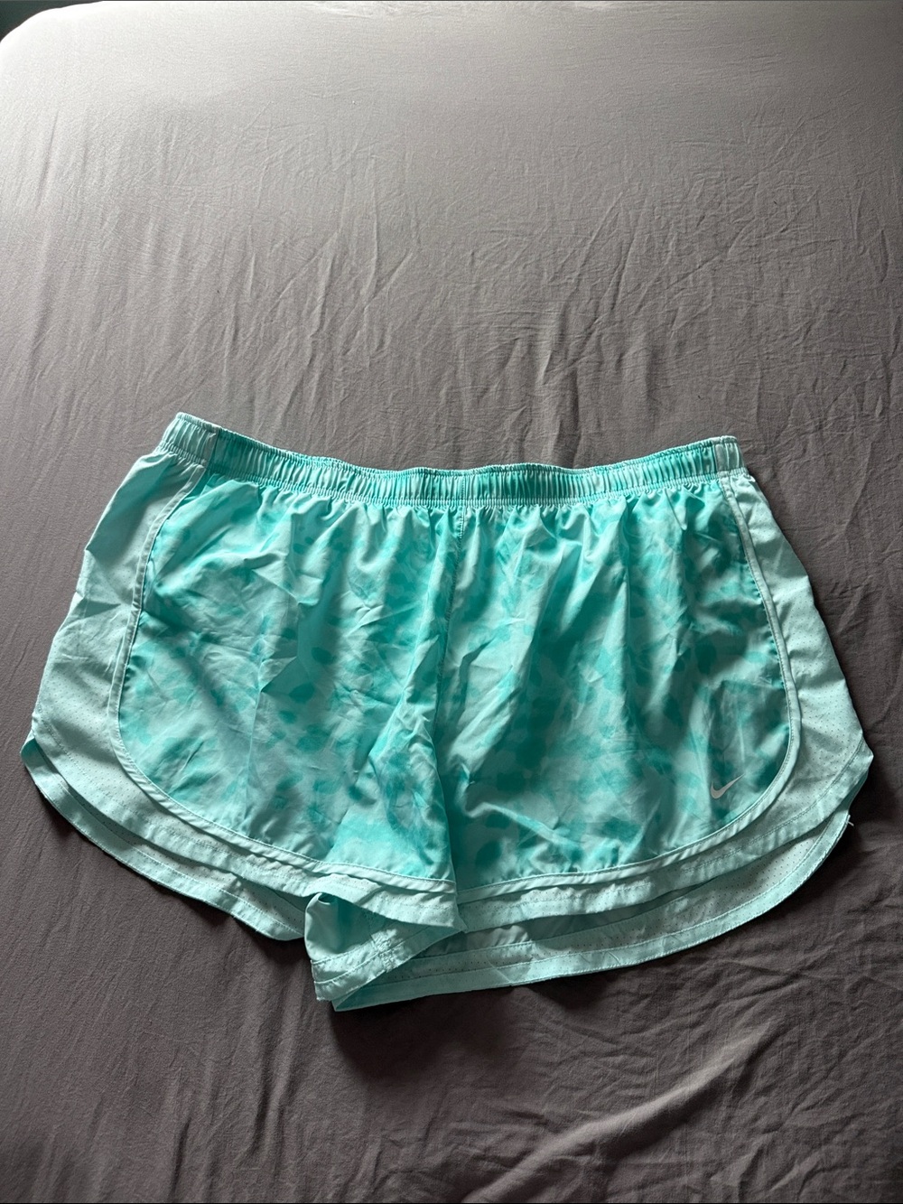 Nike Light Aqua Athletic Running Shorts